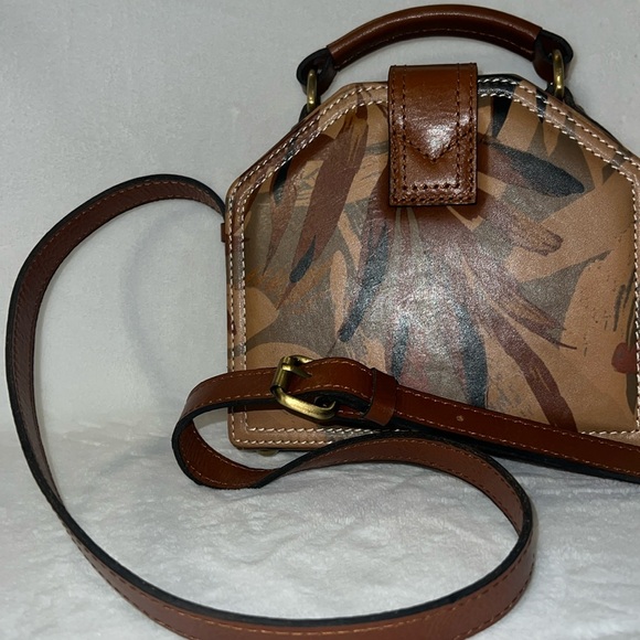PATRICIA NASH PALM LEAVES MARINA MINI SATCHEL OR CROSSBODY - Picture 4 of 8
